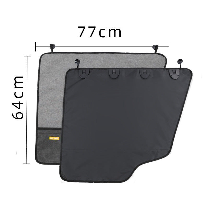 Pet Car Door Protector with Storage Pocket - 77x64cm Grey V888-ELOSUNG25088
