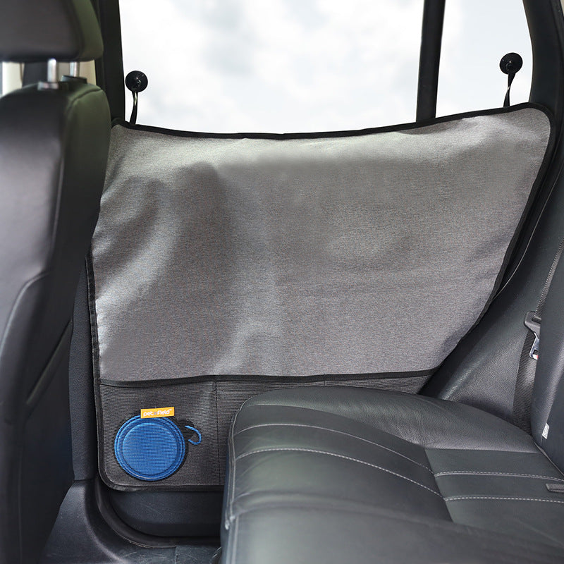 Pet Car Door Protector with Storage Pocket - 77x64cm Grey V888-ELOSUNG25088