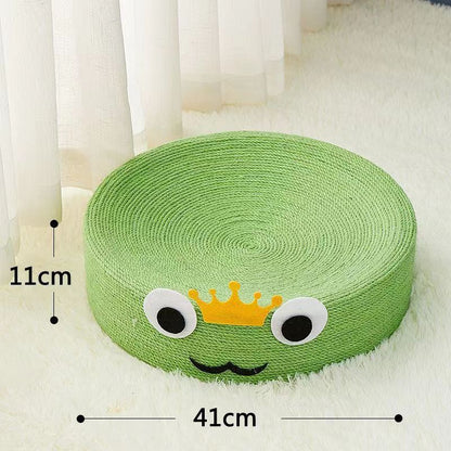 Cute Green All Sisal Frog Cat Scratching Post and Lounger - 41cm Cat Scratch Proof Basin V888-ELOSUNG25090