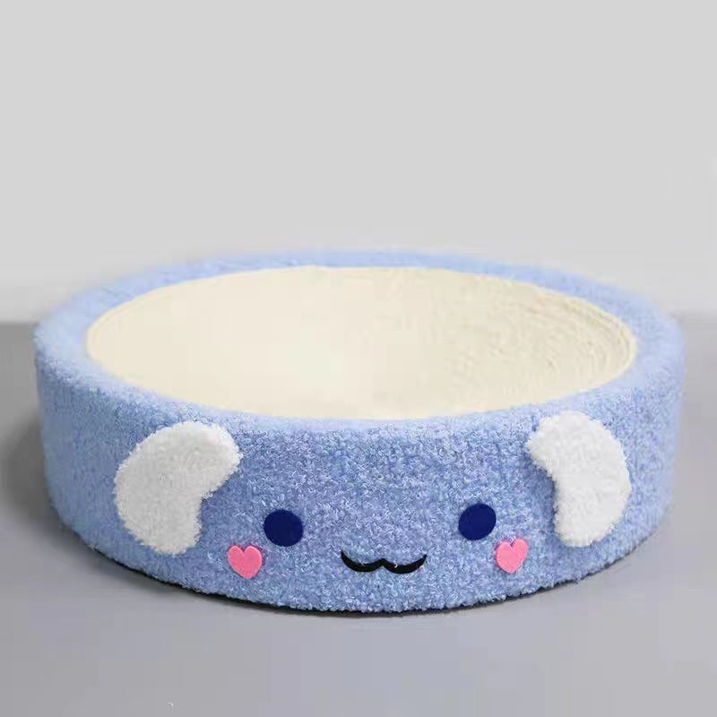 Adorable Blue Cinnamon Dog Scratching Post and Lounger - 41cm Cat Scratch Proof Basin V888-ELOSUNG25096