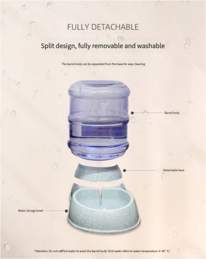 Blue Automatic Pet Feeder and Drinker Combo for Cats and Small Dogs - 2 in 1 Detachable Design V888-ELOSUNG25099