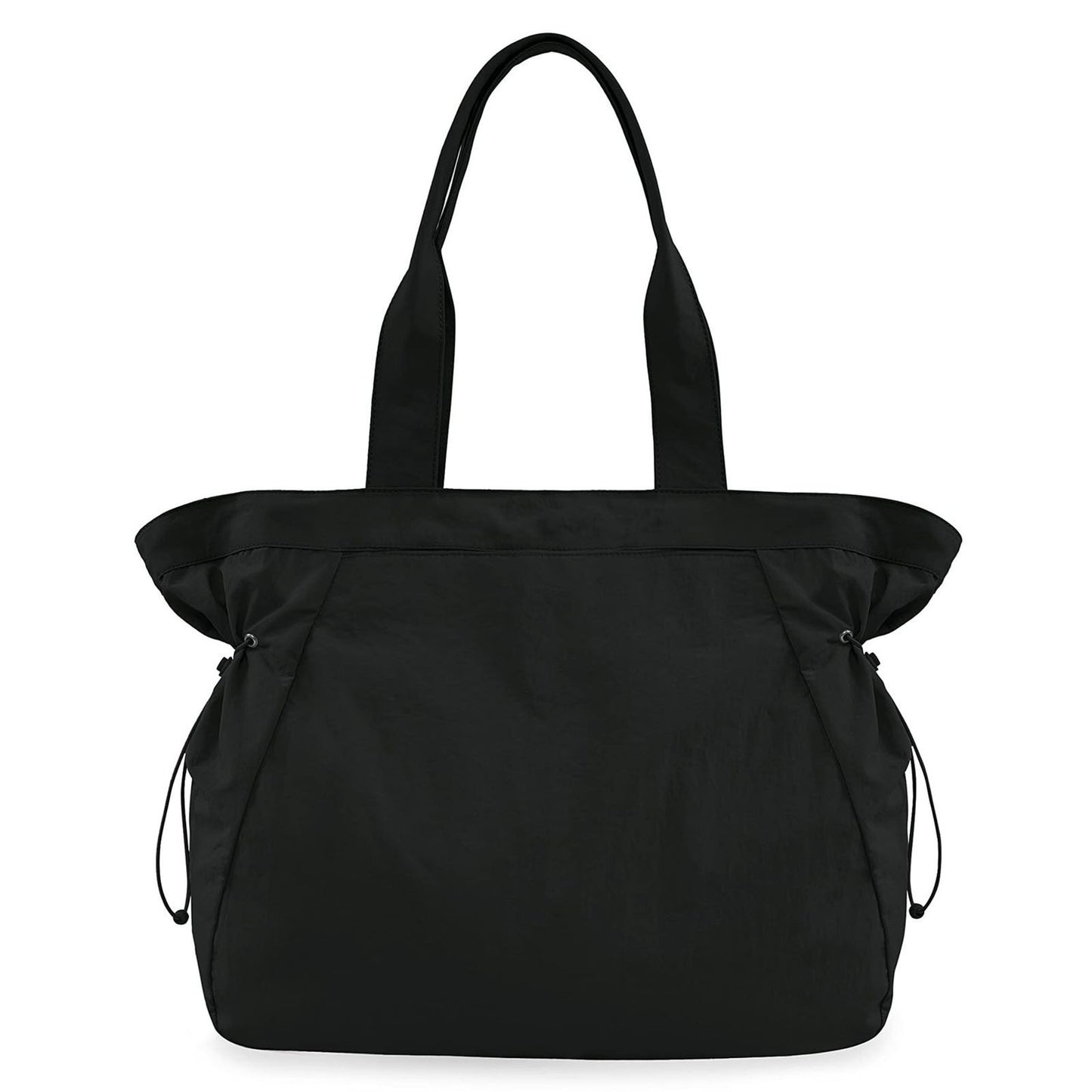Water-Resistant Tote Bag with Drawstring Side-Cinch and Snap Closure - 18L Capacity Black V888-ELOSUNG25103