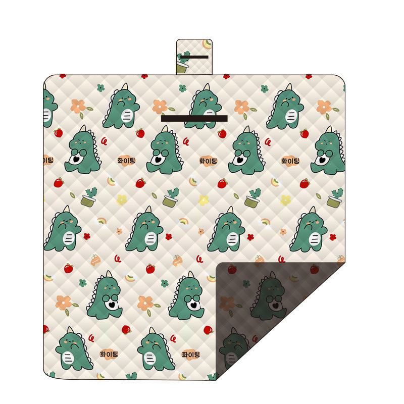 Waterproof Foldable Picnic Blanket with Dinosaur Print - 200x200cm V888-ELOSUNG25116