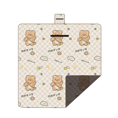 Waterproof Foldable Picnic Blanket with Bear Print -200x200cm V888-ELOSUNG25119
