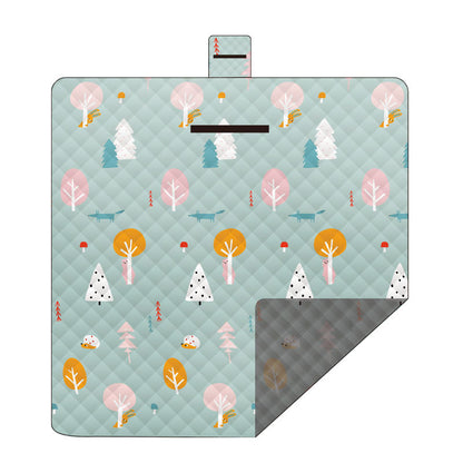 Waterproof Foldable Picnic Blanket with Green Mood Print - 200x200cm V888-ELOSUNG25120