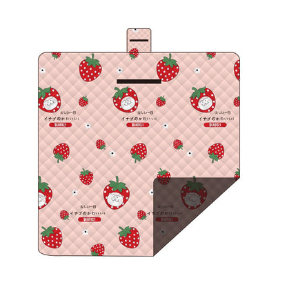 Waterproof Foldable Picnic Blanket with strawberry Print - 200x200cm V888-ELOSUNG25122