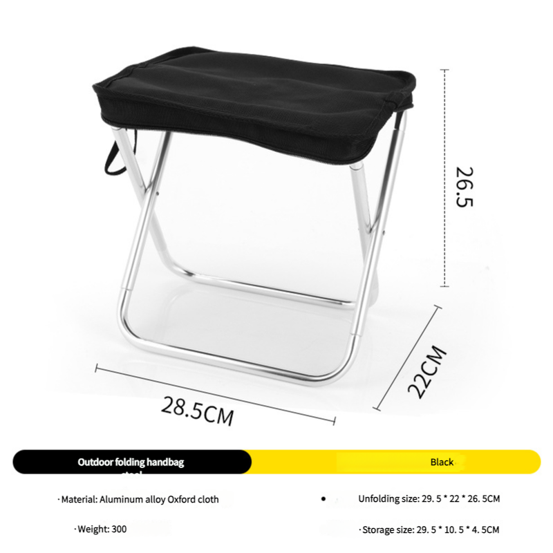 Outdoor Ultralight Folding Camping Chair - Black V888-ELOSUNG25123