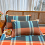 Comfortable cotton pillowcase, double-sided warm design, breathable and skin-friendly - Orange and Grey V888-ELOSUNG25128