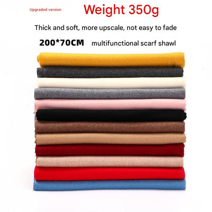Luxury Cashmere Blend Scarf, Large 200x70cm Fringed Scarf (Light Gray) V888-ELOSUNG25160