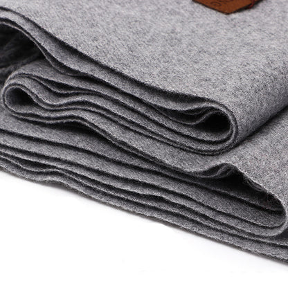 Luxury Cashmere Blend Scarf, Large 200x70cm Fringed Scarf (Light Gray) V888-ELOSUNG25160