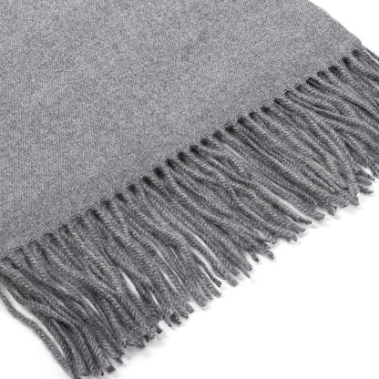 Luxury Cashmere Blend Scarf, Large 200x70cm Fringed Scarf (Light Gray) V888-ELOSUNG25160