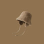 Plush Bucket Hat with Ear Flaps,Warm Furry Winter Hat in Khaki-One size (54-59cm) adjustable V888-ELOSUNG25168
