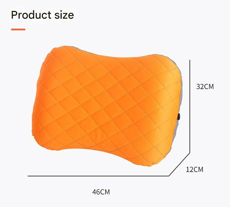 Inflatable Camping Pillow - Lightweight 46x32x12cm Travel Pillow 180g in Grey V888-ELOSUNG25189