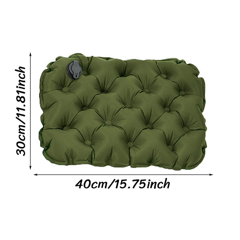 Inflatable Seat Cushion - Portable 40x30x5cm Camping Pad in Olive Green V888-ELOSUNG25190