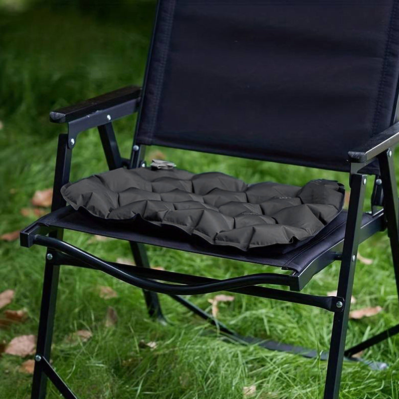 Inflatable Seat Cushion - Portable 40x30x5cm Camping Pad in Olive Black V888-ELOSUNG25191
