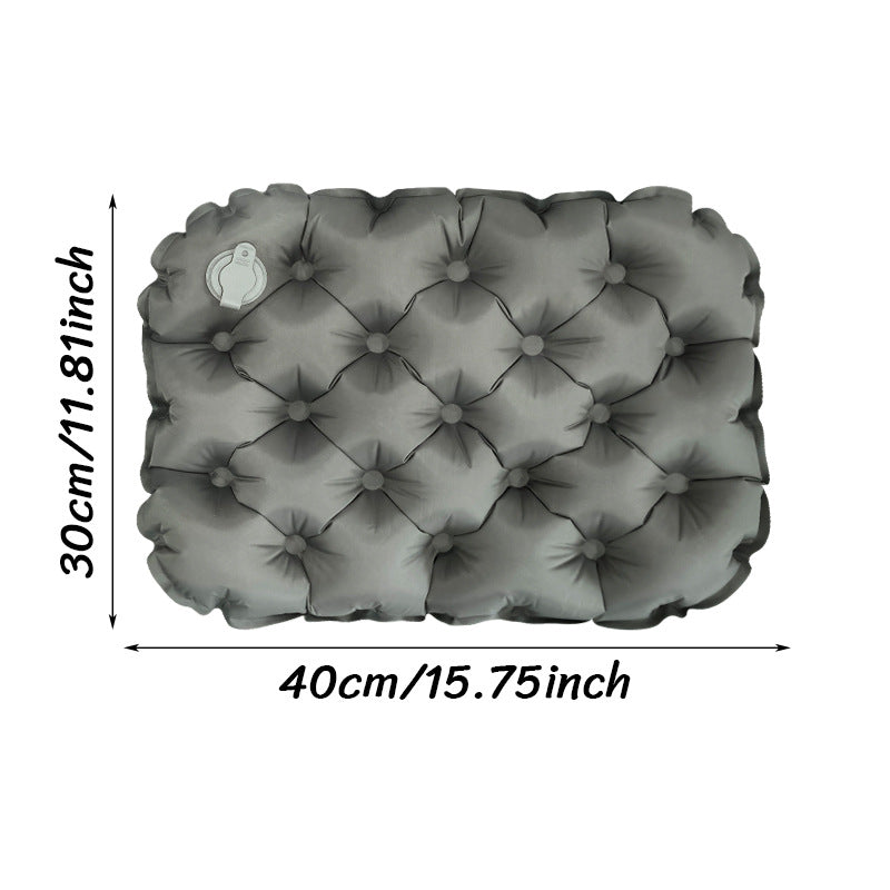 Inflatable Seat Cushion - Portable 40x30x5cm Camping Pad in Olive Grey V888-ELOSUNG25192
