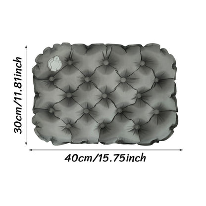 Inflatable Seat Cushion - Portable 40x30x5cm Camping Pad in Olive Grey V888-ELOSUNG25192