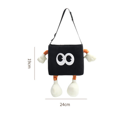 Brown Cute Cartoon Car Trash Bin with Adjustable Strap - Water-Repellent Corduroy (19x24cm) V888-ELOSUNG25196