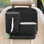 Car Seat Back Organizer with Practical design-Multi-Pocket Storage for Tissues and Gadgets-Black V888-ELOSUNG25221