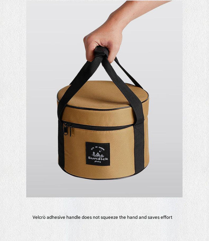 Portable Outdoor Kitchen Utensil Organizer,Waterproof Camping Cookware Storage Bag, Khaki-Size M V888-ELOSUNG25227