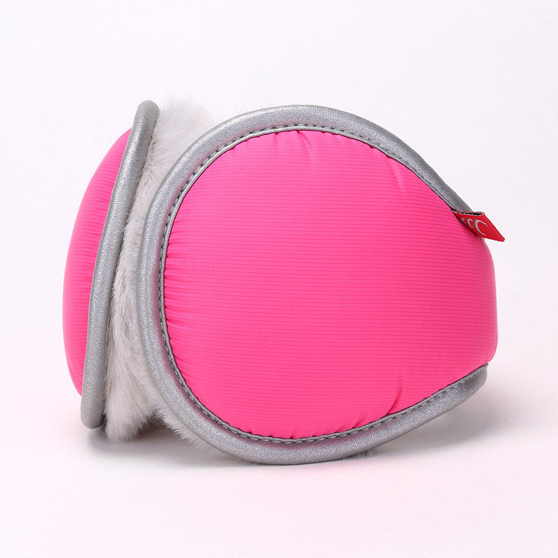 Red Winter Comfort Folding Earmuffs - Soft Fleece, Windproof and Waterproof V888-ELOSUNG25232
