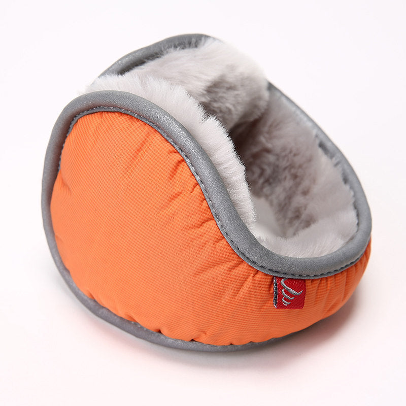 Orange Winter Comfort Folding Earmuffs - Soft Fleece, Windproof and Waterproof V888-ELOSUNG25237