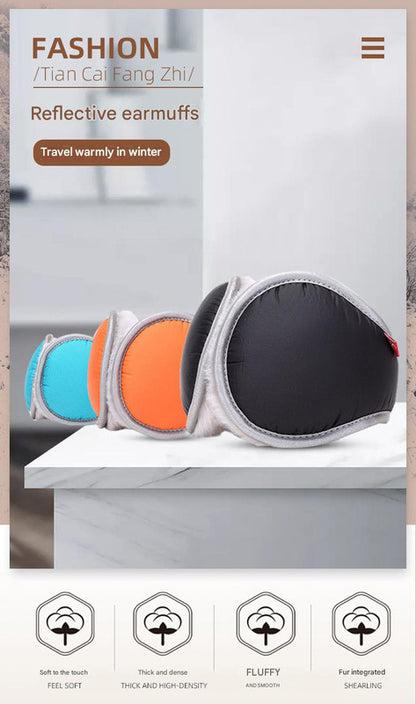 Orange Winter Comfort Folding Earmuffs - Soft Fleece, Windproof and Waterproof V888-ELOSUNG25237
