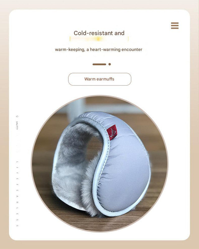 Orange Winter Comfort Folding Earmuffs - Soft Fleece, Windproof and Waterproof V888-ELOSUNG25237