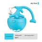 Rechargeable Interactive Cat Toy - Self-Rolling Ball with LED Light,Standard Edition Blue V888-ELOSUNG25243