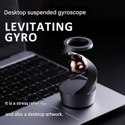Desktop Levitating Gyro,Magnetic Floating Desk Toy for Stress Relief, Elegant Design-black V888-ELOSUNG25261