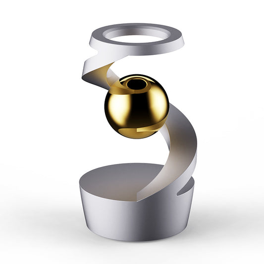 Desktop Levitating Gyro,Magnetic Floating Desk Toy for Stress Relief, Elegant Design-silver V888-ELOSUNG25262