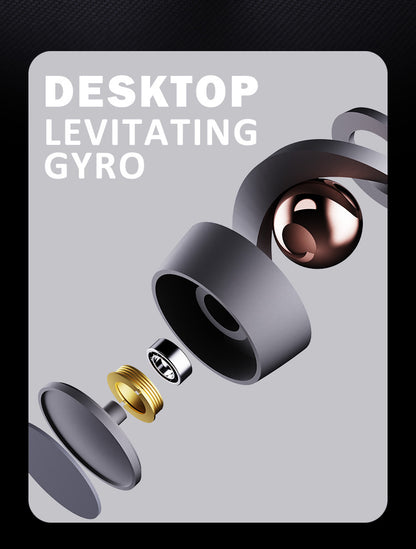 Desktop Levitating Gyro,Magnetic Floating Desk Toy for Stress Relief, Elegant Design-grey V888-ELOSUNG25263
