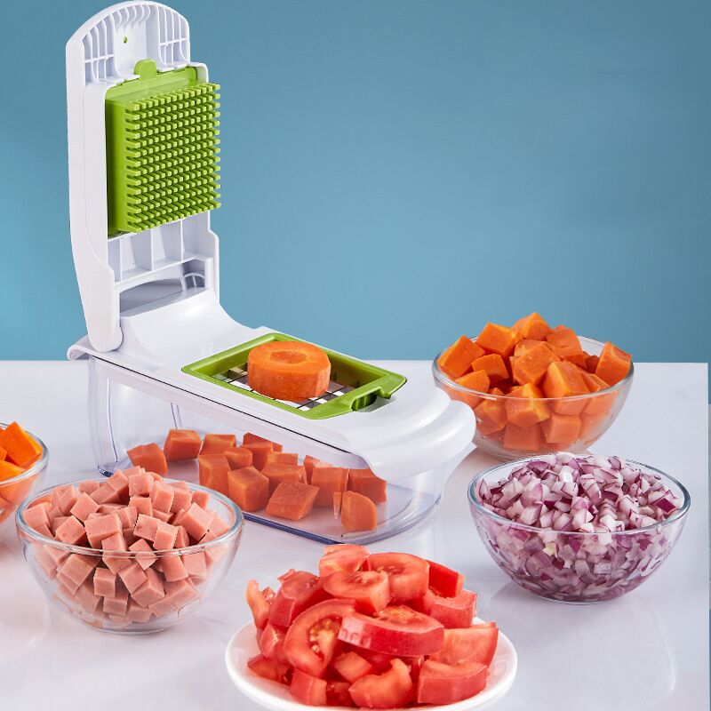 18-Piece Multi-Function Vegetable Chopper, Rotary Grater, Spiralizer and Slicer for Home Kitchen (All Black) V888-ELOSUNG25281