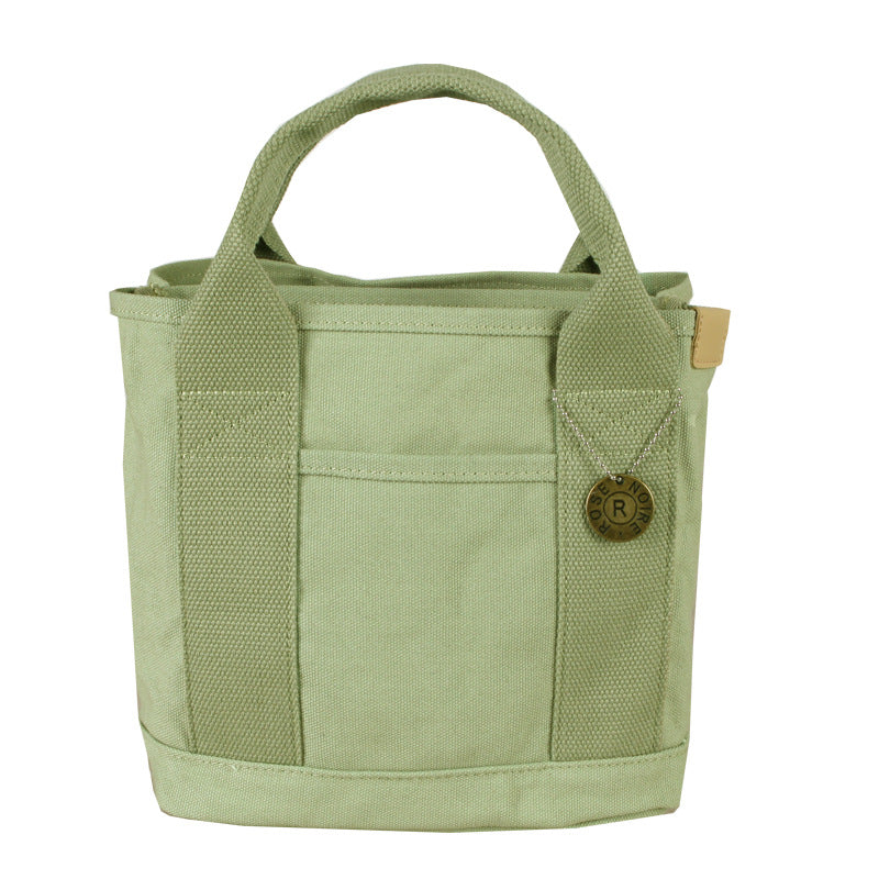 Light green Canvas Lunch Tote Bag - Stylish Handbag with Multiple Compartments for Women V888-ELOSUNG25314