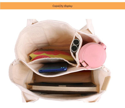 Military green Canvas Lunch Tote Bag - Stylish Handbag with Multiple Compartments for Women V888-ELOSUNG25316