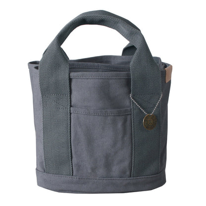 Dark gray Canvas Lunch Tote Bag - Stylish Handbag with Multiple Compartments for Women V888-ELOSUNG25318