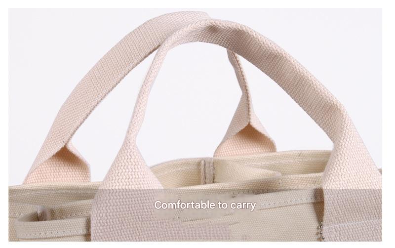 Rose red Canvas Lunch Tote Bag - Stylish Handbag with Multiple Compartments for Women V888-ELOSUNG25319