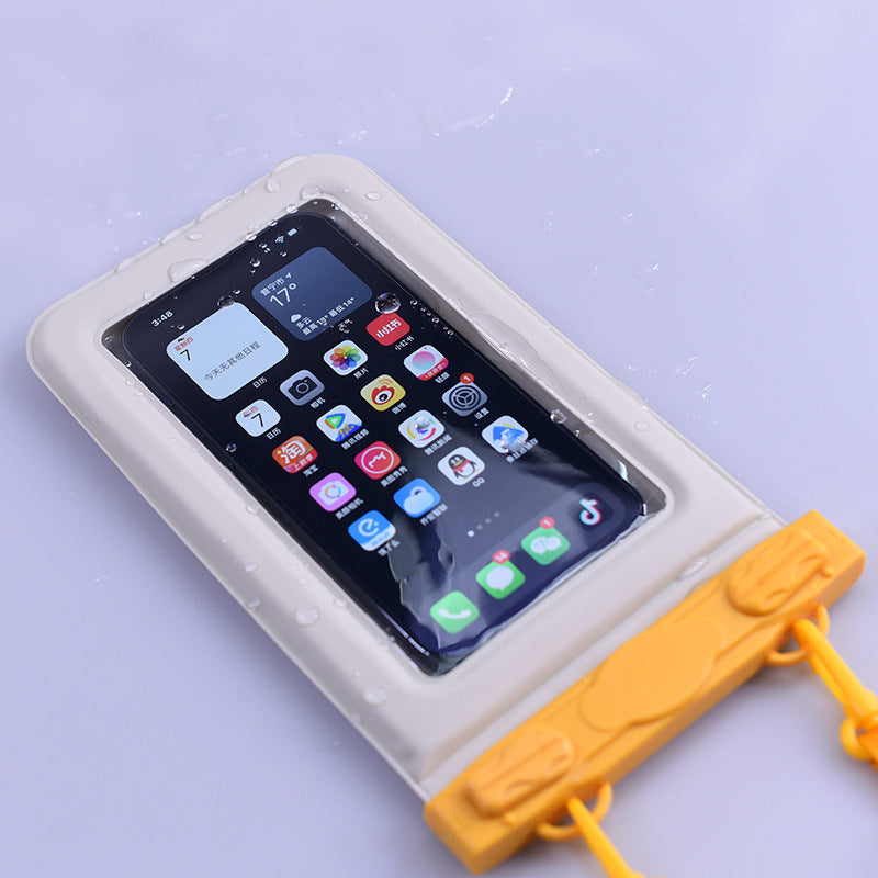 IPX8 Waterproof Phone Pouch with Inflatable Floating Layer,Touchscreen Dry Bag for Swimming(white) V888-ELOSUNG25366