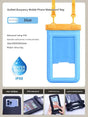 IPX8 Waterproof Phone Pouch with Inflatable Floating Layer,Touchscreen Dry Bag for Swimming(blue) V888-ELOSUNG25368