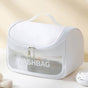 PVC Transparent Cosmetic Bag,Waterproof Portable Travel Organizer with Handle(white) V888-ELOSUNG25389