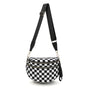 Oxford Cloth Crossbody Bag,Large Capacity Shell-Shaped Fanny Pack with Adjustable Strap(Black and white plaid) V888-ELOSUNG25399