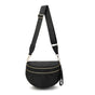Oxford Cloth Crossbody Bag,Large Capacity Shell-Shaped Fanny Pack with Adjustable Strap(Black) V888-ELOSUNG25402