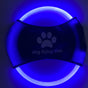 Blue LED Rechargeable Dog Flying Disc - Glow-in-the-Dark Pet Training Toy with Paw Design V888-ELOSUNG25407