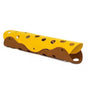 DIY Felt Cat Tunnel - Foldable Egg Roll-Shaped Pet Toy with Multiple Holes(Brown+Yellow) V888-ELOSUNG25412