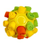 Rubber Snuffle Ball for Pets,Interactive Hollow Treat-Hiding Toy for Dogs and Cats(Orange) V888-ELOSUNG25421