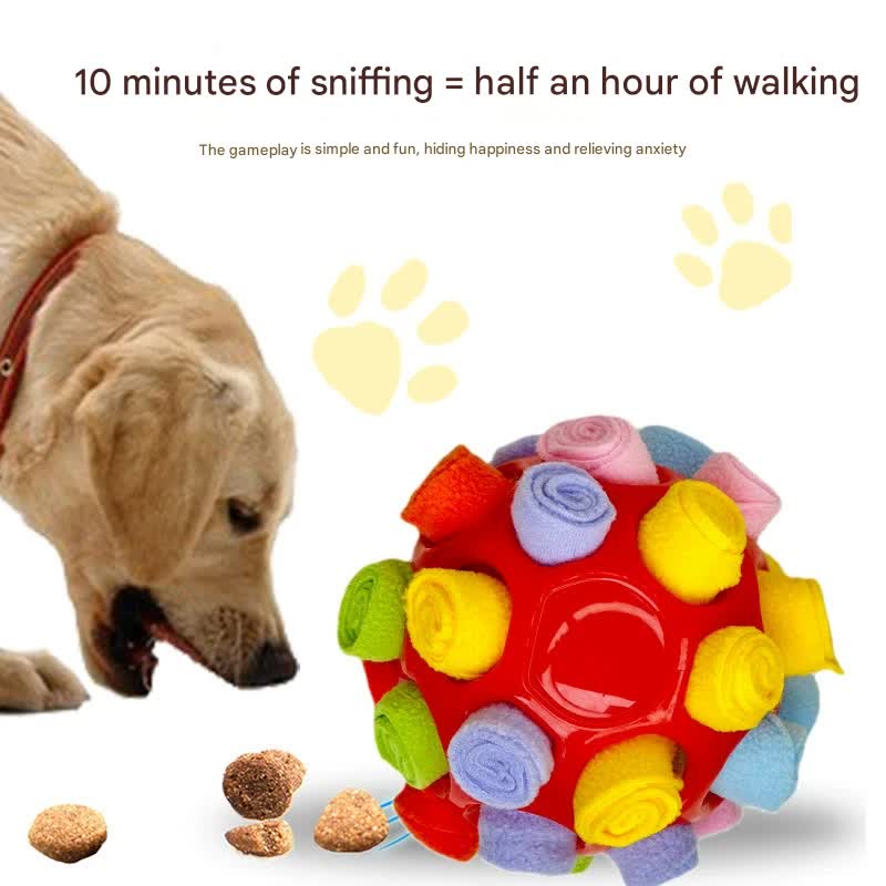 Rubber Snuffle Ball for Pets,Interactive Hollow Treat-Hiding Toy for Dogs and Cats(Yellow) V888-ELOSUNG25423