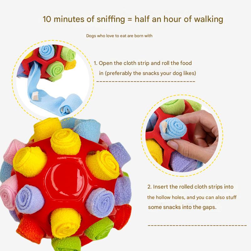 Rubber Snuffle Ball for Pets,Interactive Hollow Treat-Hiding Toy for Dogs and Cats(Pink) V888-ELOSUNG25424