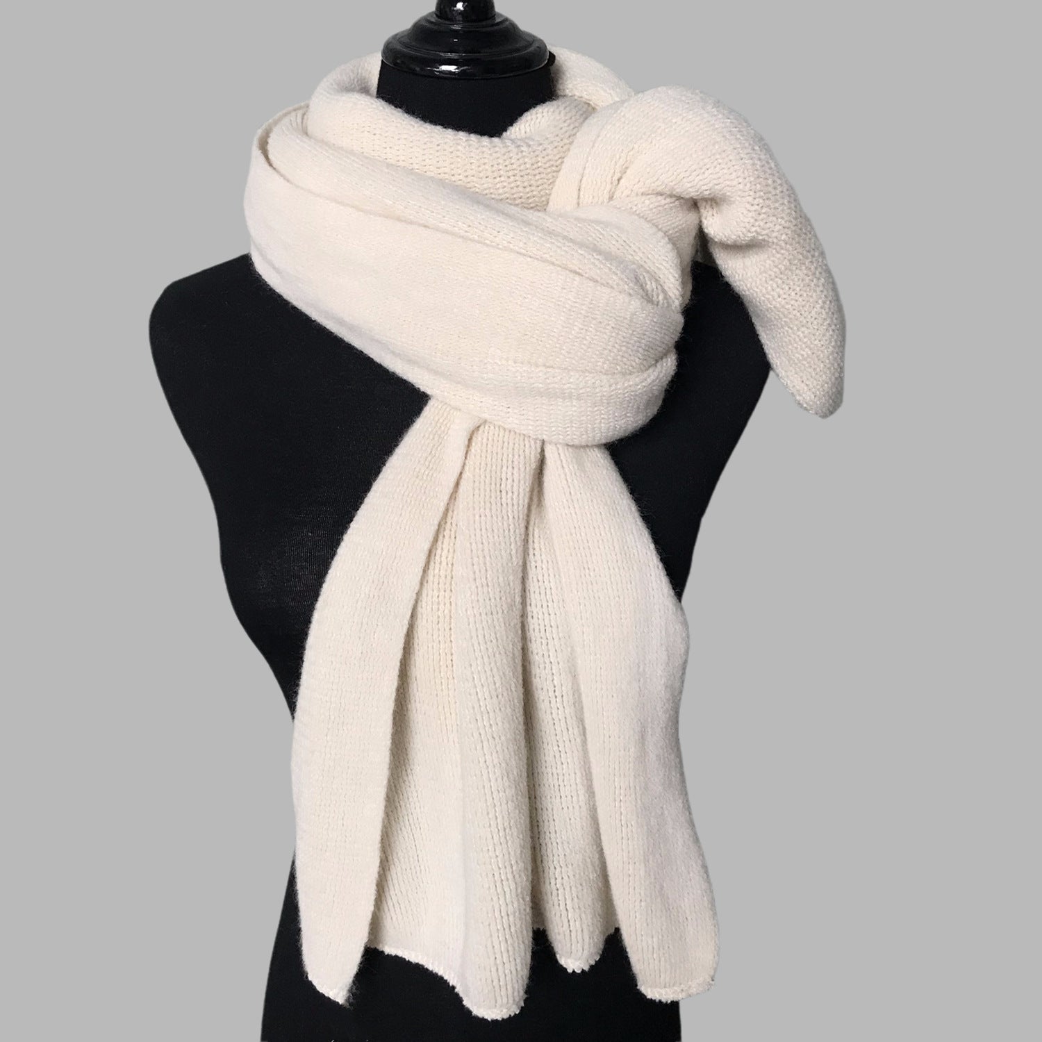 Beige Imitation Cashmere Solid Scarf - Warm Winter Shawl for Men and Women V888-ELOSUNG25435