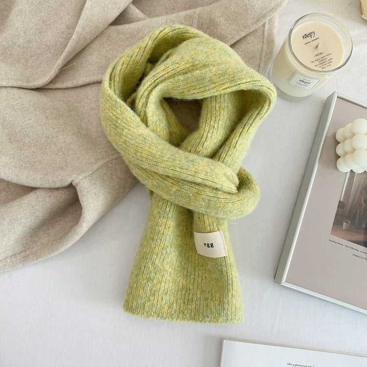 Yellow Cozy Knit Scarf - Soft Wool-Blend Winter Neck Wrap, Warm and Stylish V888-ELOSUNG25467