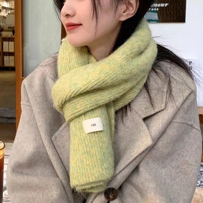 Beige Cozy Knit Scarf - Soft Wool-Blend Winter Neck Wrap, Warm and Stylish V888-ELOSUNG25470